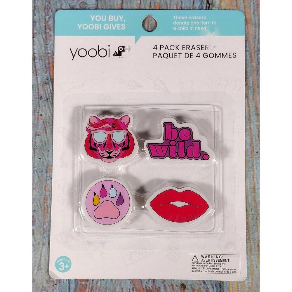 Yoobi‎ 4 Pack Fun Erasers Set
